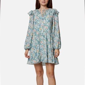 BCBGeneration Ruffled Floral Print Mini Dress